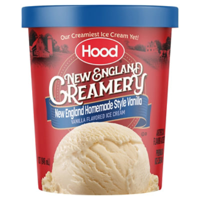 Hood New England Creamery Homemade Style Vanilla Ice Cream 1 Quart