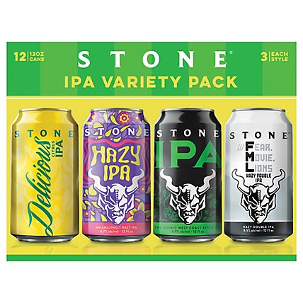 Stone IPA Variety Pack Cans -12-12 Fl. Oz. - Image 2