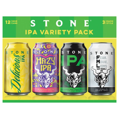 Stone IPA Variety Pack Cans -12-12 Fl. Oz.