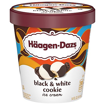 Haagen Dazs City Sweets Black & White Cookie Ice Cream - 14 FZ - Image 2