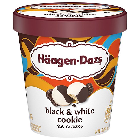 Haagen Dazs City Sweets Black & White Cookie Ice Cream - 14 FZ