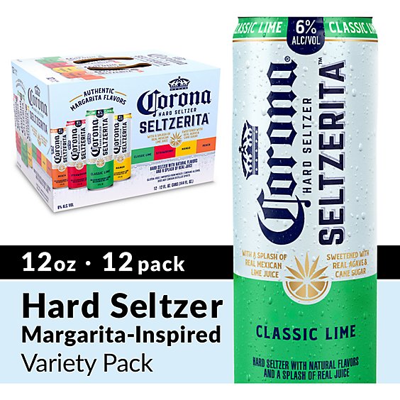 Corona Hard Seltzer Seltzerita Gluten Free Variety Pack Spiked Sparkling Water - 12-12 Fl. Oz.