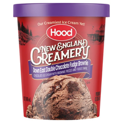 Hood New England Creamery Downeast Double Fudge Brownie Ice Cream - 1 Quart - Image 3