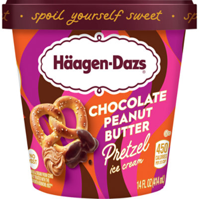 Haagen-Dazs City Sweets Chocolate Peanut Butter Pretzel Ice Cream - 14 Fl. Oz. - Image 1