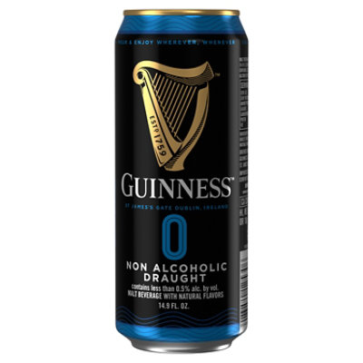 Guinness Draught Non Alcoholic Stout Beer 0.05% ABV Cans - 4-14.9 Oz - Image 3