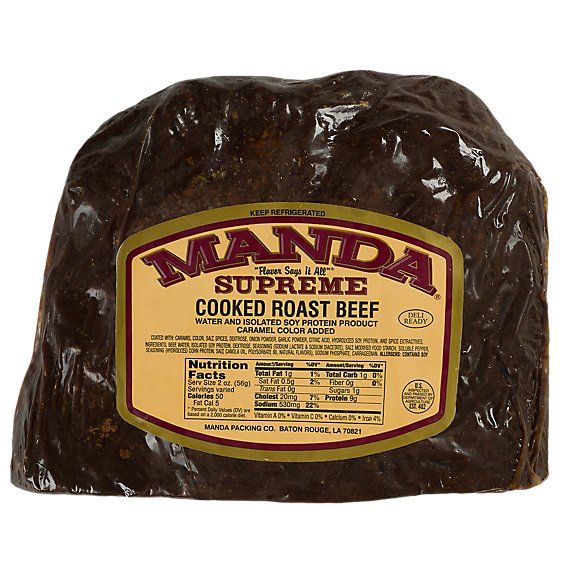 Manda Roast Beef Natural Flavored - 0.50 Lb