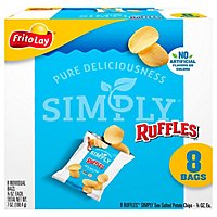 Ruffles Simply Potato Chips Sea Salted 7/8 Ounce 8 Count - 7 OZ - Image 2