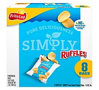 Ruffles Simply Potato Chips Sea Salted 7/8 Ounce 8 Count - 7 OZ