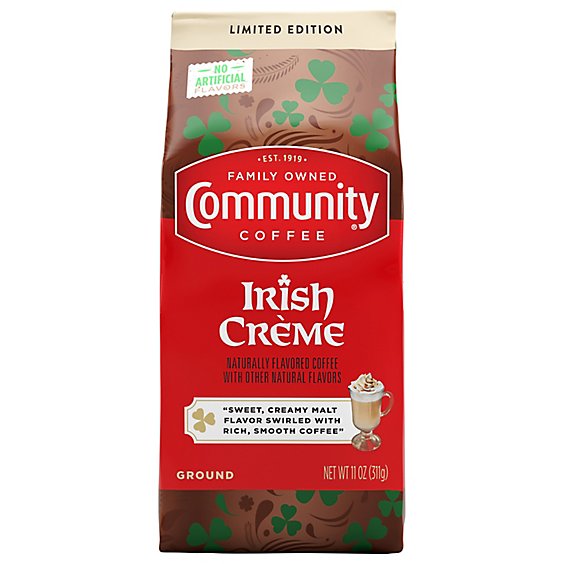 Community Coffee Irish Creme Medium Roast Gable Top - 11 OZ