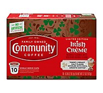 Community Coffee Irish Creme Medium Roast 10 Ct Box - 3.7 OZ