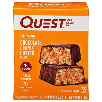 Quest Hero Crunch Bar Peanut Butter - 4-1.90 OZ - Image 3