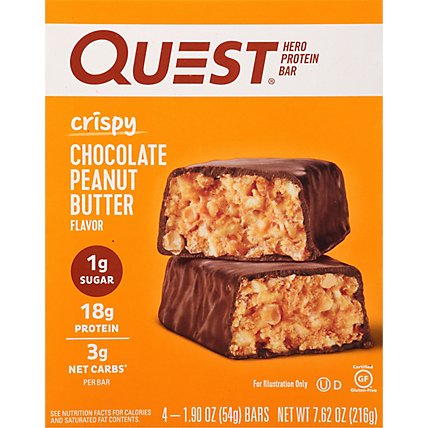Quest Hero Crunch Bar Peanut Butter - 4-1.90 OZ - Image 2