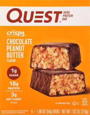 Quest Hero Crunch Bar Peanut Butter - 4-1.90 OZ - Image 2