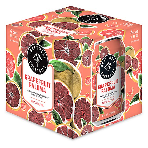 Craftwell Grapefruit Paloma 4/12c In Cans - 4-12 FZ