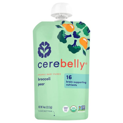 Cerebelly Broccoli Pear Puree - 4OZ