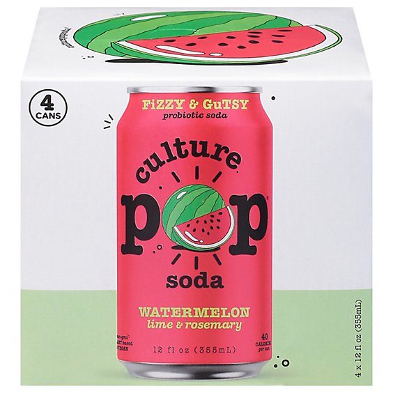 Culture Pop Soda Watermelon Soda - 4-12 FZ