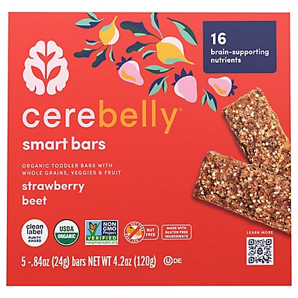 Cerebelly Smart Bars Strawberry Beet - 4.2OZ - Image 1