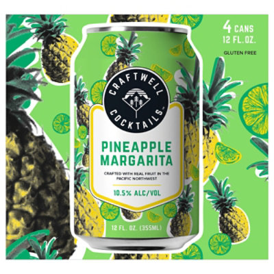 Craftwell Pineapple Margarita In Can - 4-12 FZ - Image 1