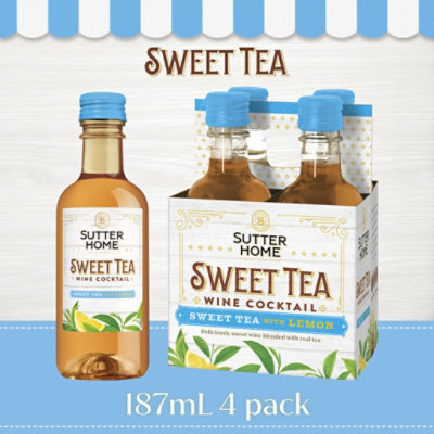 Sutter Home Sweet Tea with Lemon Wine Cocktail - 4-187 Ml - Image 1