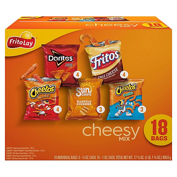Frito Lay Variety Pack Cheesy Mix – 18 Ct