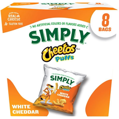 Cheetos Simply Cheese Flavored Snacks White Cheddar Puffs - 7 OZ - Image 2