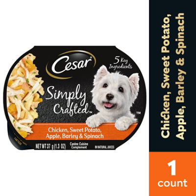 Cesar Simply Crafted Chicken Sweet Potato Apple Meal Topper Adult Wet Dog Food - 1.3 Oz