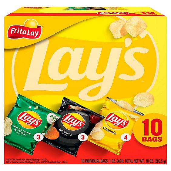 Lays Potato Chips Variety Pack - 10 OZ