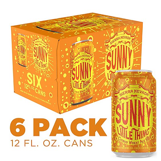 Sierra Nevada Sunny Little Thing Citrus Wheat Ale Craft Beer In Cans - 6-12 Oz