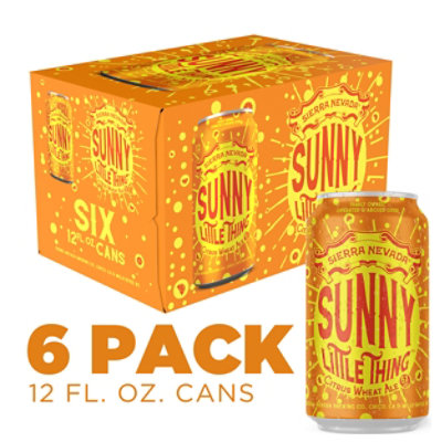 Sierra Nevada Sunny Little Thing Citrus Wheat Ale Craft Beer In Cans - 6-12 Oz - Image 1