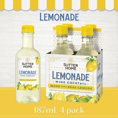 Sutter Home Lemonade Wine Cocktail - 4-187 Ml - Image 1