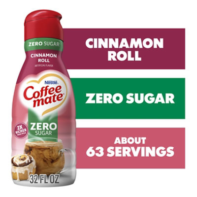 Coffee mate Zero Sugar Cinnamon Roll Liquid Coffee Creamer - 32 Fl. Oz.