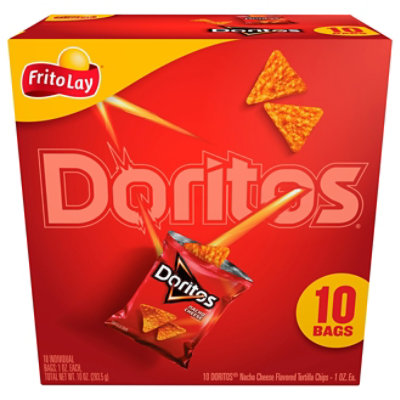 Doritos Tortilla Chips Nacho Cheese1 Oz 10 Count - 10 OZ - Image 3