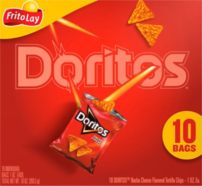 Doritos Tortilla Chips Nacho Cheese1 Oz 10 Count - 10 OZ - Image 6