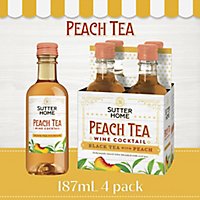 Sutter Home Peach Tea Wine Cocktail Single Bottle - 187 Ml - Image 1