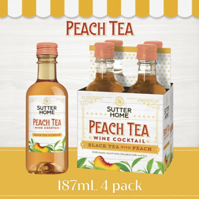 Sutter Home Peach Tea Wine Cocktail Single Bottle - 187 Ml