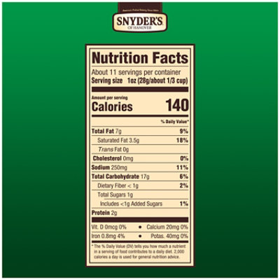 Snyder's of Hanover Parmesan Garlic Flavored Pretzel Pieces - 11.25 Oz - Image 2