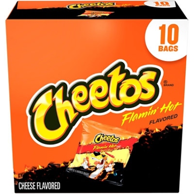 Cheetos Crunchy Cheese Flavored Snacks Flamin' Hot 1 Ounce 10 Count - 10 OZ - Image 2