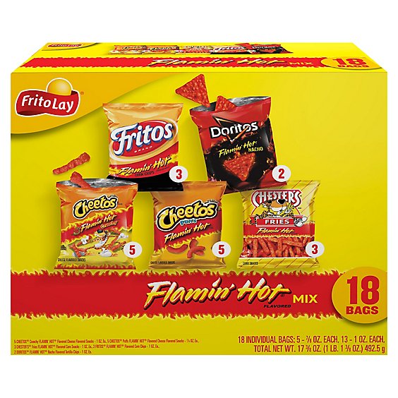 Frito Lay Snacks Flamin Hot Mix Variety - 17.375 OZ