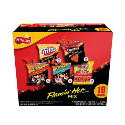 Frito Lay Snacks Flamin Hot Mix Variety - 17.375 OZ