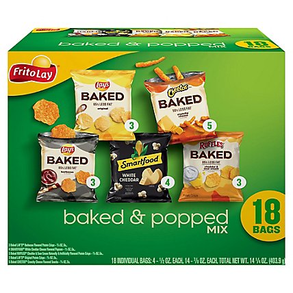 Frito Lay Baked & Popped Mix Variety Pack - 18 Ct - Image 2