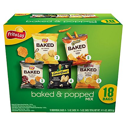 Frito Lay Baked & Popped Mix Variety Pack - 18 Ct - Image 1