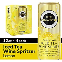 Kim Crawford Iced Tea Wine Spritz Lemon Flavor Sauvignon Blanc Sparkling Wine Cans - 4-355 Ml - Image 1