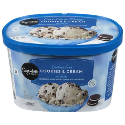 Signature SELECT Cookies & Cream Lactose Free Ice Cream - 1.5 QT - Image 3