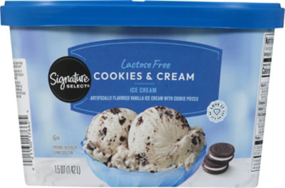 Signature SELECT Cookies & Cream Lactose Free Ice Cream - 1.5 QT - Image 6