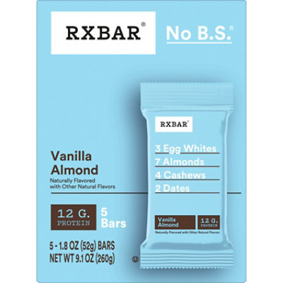 RXBAR Protein Bars Vanilla Almond Gluten Free 5 Count - 9.15 Oz - Image 2