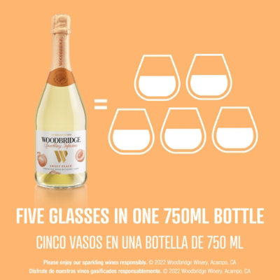 Woodbridge Sparkling Infusions Sweet Peach Sparkling Wine - 750 Ml - Image 5