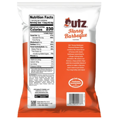 Utz Honey Bbq Flat Chip - 1.5 OZ - Image 6