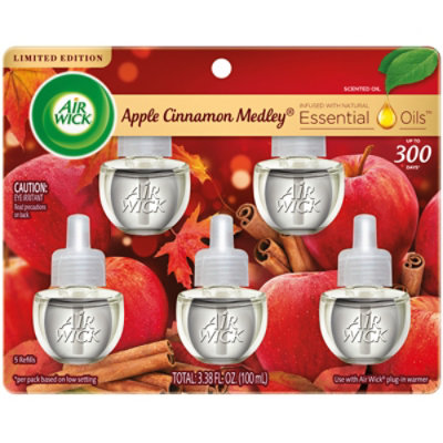 Air Wick Plug In Scented Apple Cinnamon Medley Air Freshener - 5 Count - Image 3