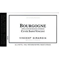 Vincent Girardin Bourgogne Cuvee St Vincent Blanc Wine - 750 Ml - Image 1