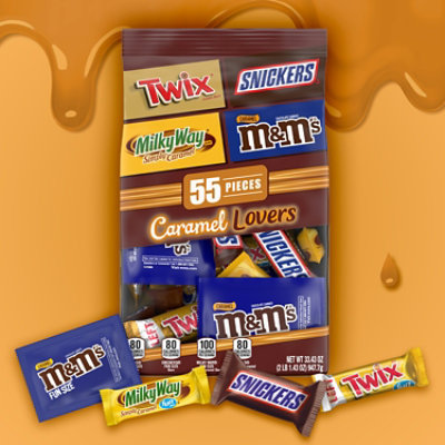 Snickers M&M'S Caramel TWIX & Milky Way Caramel Lovers Variety Pack Chocolate Candy - 33.43 Oz - Image 3